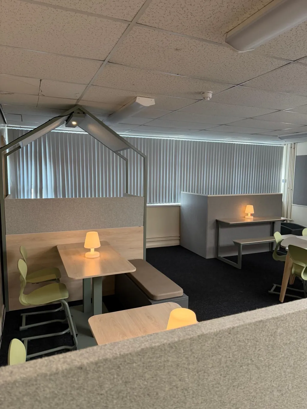 Classroom with Breakout Booths view 4