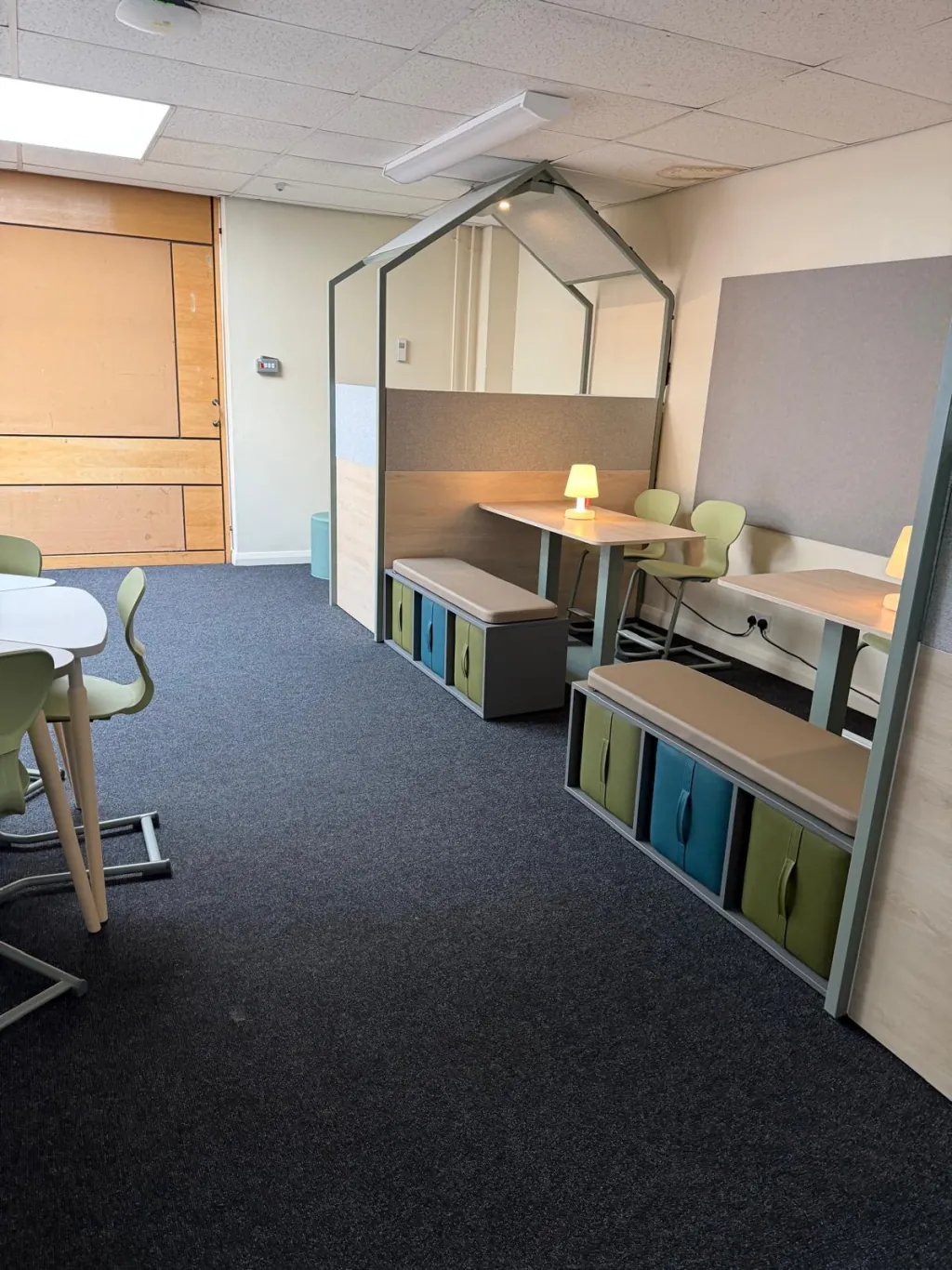 Classroom with Breakout Booths view 8