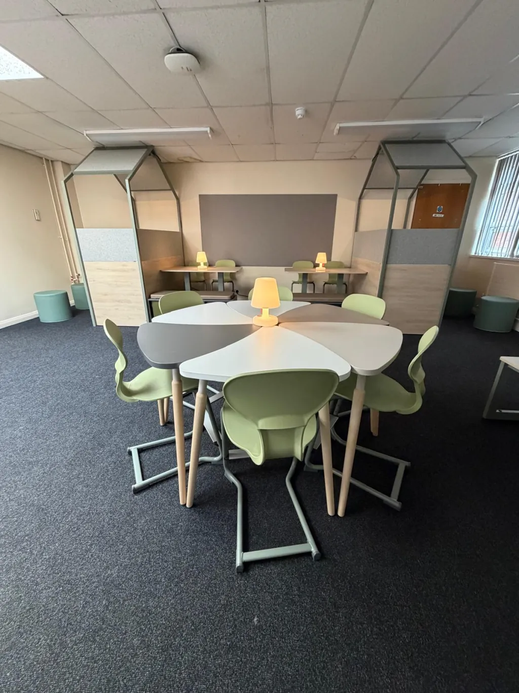 Classroom with Breakout Booths view 9