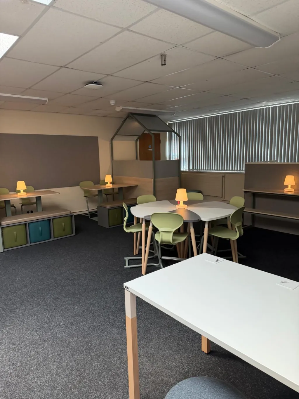 Classroom with Breakout Booths view 14