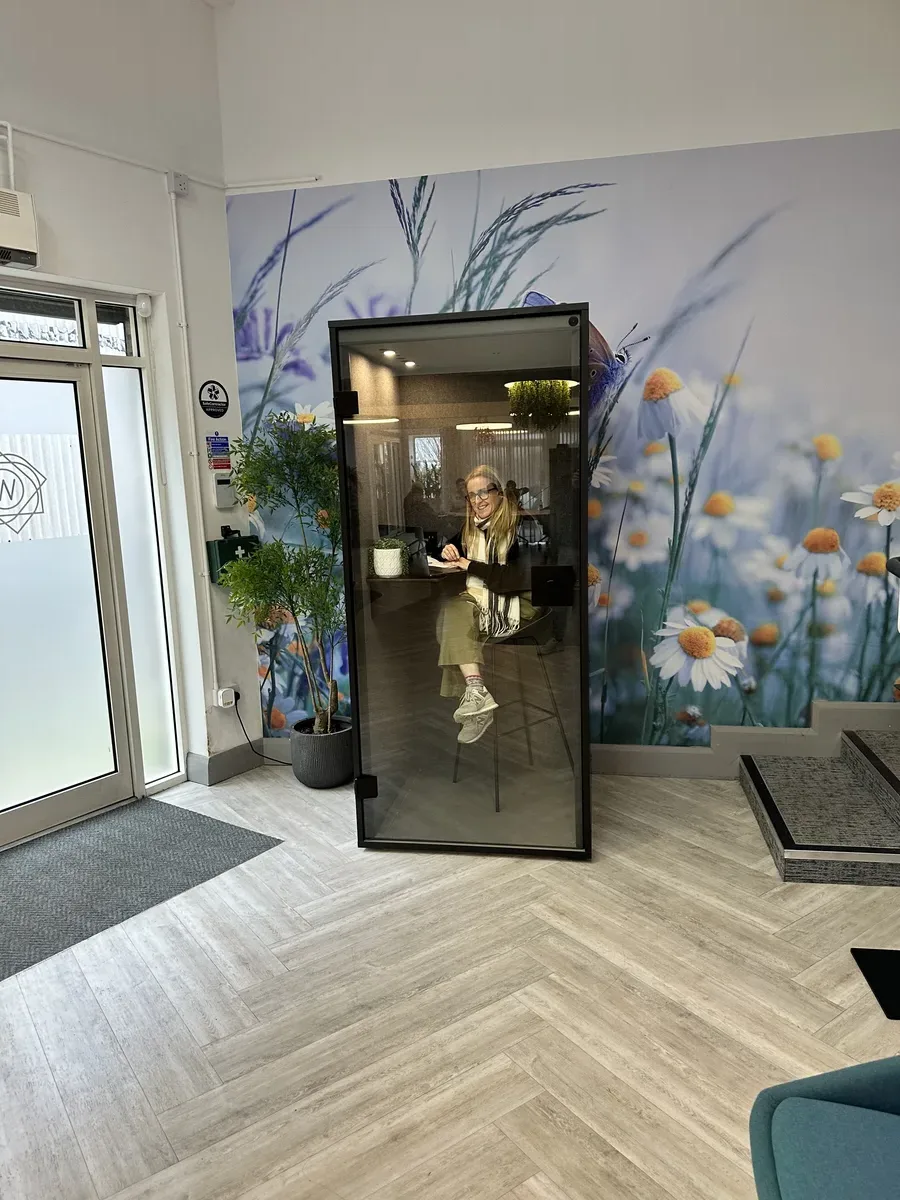 Acoustic booth and quiet working pods