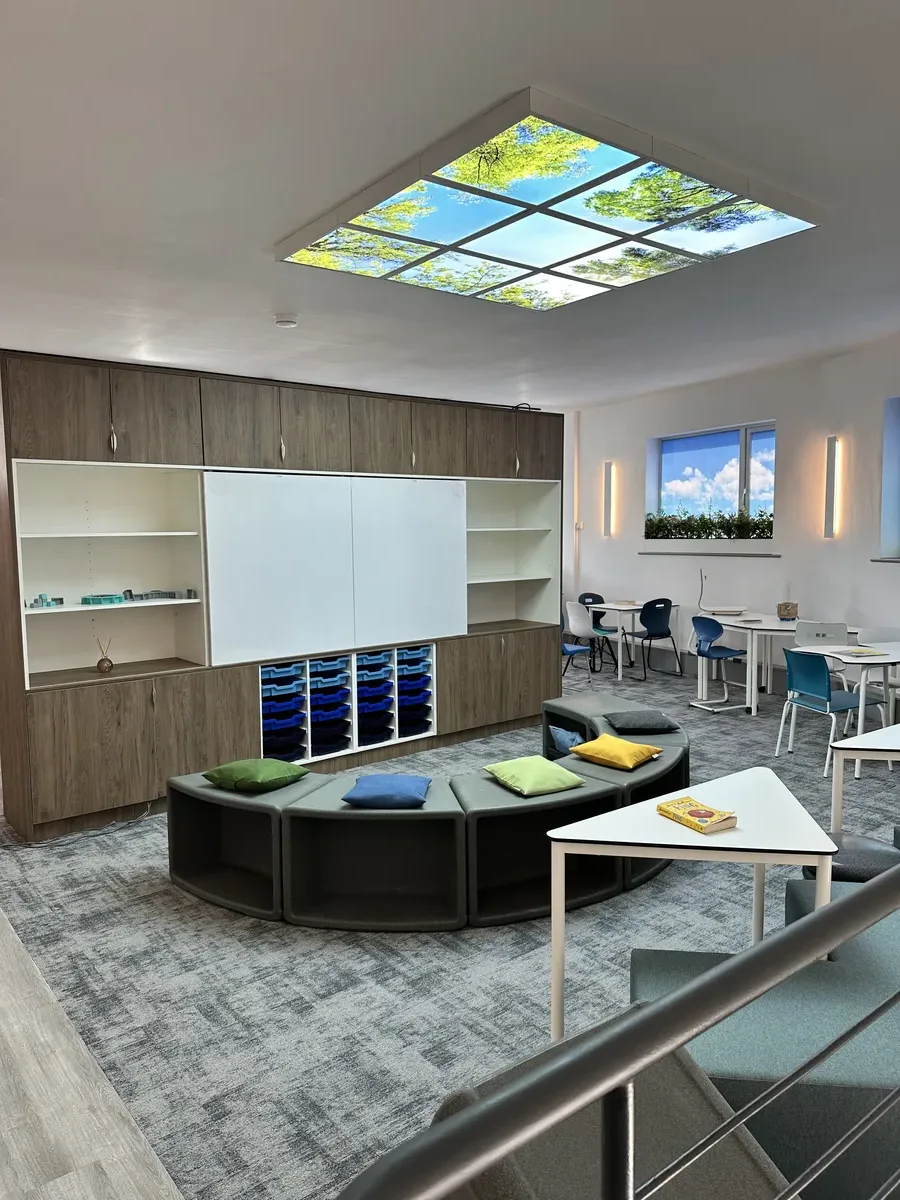 Sixth form study area furniture layout