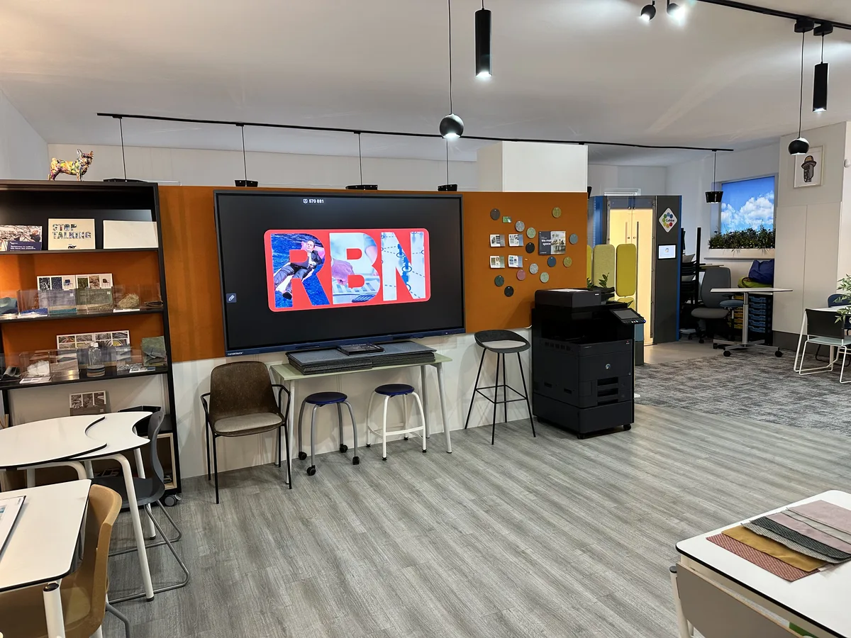 Staffroom lounge seating display at Werk Solutions