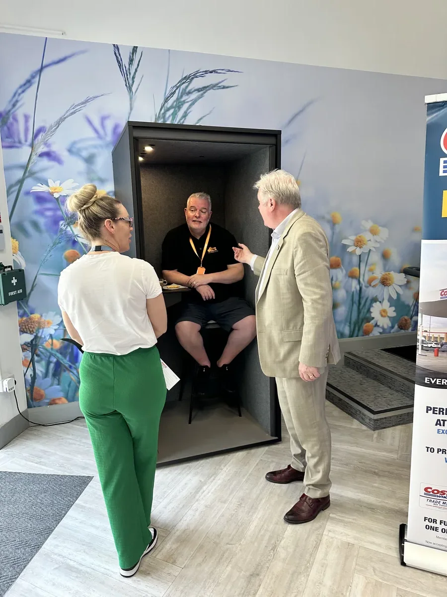 Library shelving and reading nook display
